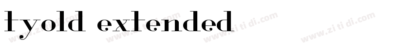 tyold extended字体转换
